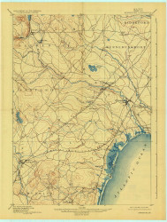 Kennebunk, Maine 1898 (1925) USGS Old Topo Map Reprint 15x15 ME Quad 807531