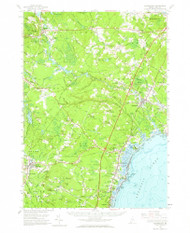 Kennebunk, Maine 1956 (1964) USGS Old Topo Map Reprint 15x15 ME Quad 460526
