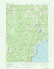 Kennebunk, Maine 1956 (1972) USGS Old Topo Map Reprint 15x15 ME Quad 306625