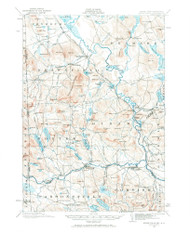 Kezar Falls, Maine 1910 (1970) USGS Old Topo Map Reprint 15x15 ME Quad 460532