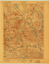 Kezar Falls, Maine 1911 (1920) USGS Old Topo Map Reprint 15x15 ME Quad 807539