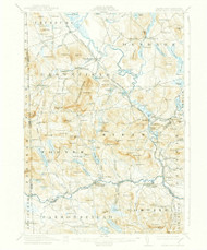 Kezar Falls, Maine 1911 (1937) USGS Old Topo Map Reprint 15x15 ME Quad 460528