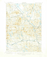 Kezar Falls, Maine 1911 (1947) USGS Old Topo Map Reprint 15x15 ME Quad 460529