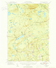 Kingsbury, Maine 1950 (1950) USGS Old Topo Map Reprint 15x15 ME Quad 460536