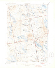 Lead Mountain, Maine 1932 (1945) USGS Old Topo Map Reprint 15x15 ME Quad 460542