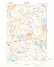 Lead Mountain, Maine 1932 (1945) USGS Old Topo Map Reprint 15x15 ME Quad 461058