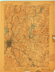 Lewiston, Maine 1908 (1908) USGS Old Topo Map Reprint 15x15 ME Quad 807551