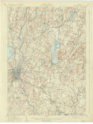 Lewiston, Maine 1908 (1932) USGS Old Topo Map Reprint 15x15 ME Quad 306634