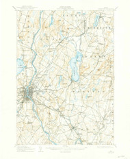 Lewiston, Maine 1908 (1944) USGS Old Topo Map Reprint 15x15 ME Quad 460547