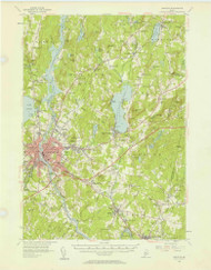 Lewiston, Maine 1956 (1958) USGS Old Topo Map Reprint 15x15 ME Quad 306635