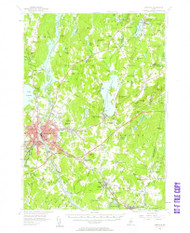 Lewiston, Maine 1956 (1962) USGS Old Topo Map Reprint 15x15 ME Quad 460550