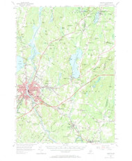 Lewiston, Maine 1956 (1971) USGS Old Topo Map Reprint 15x15 ME Quad 460551