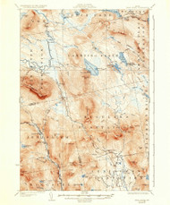 Little Bigelow Mountain, Maine 1928 (1937) USGS Old Topo Map Reprint 15x15 ME Quad 460351