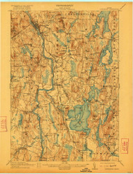 Livermore, Maine 1912 (1921) USGS Old Topo Map Reprint 15x15 ME Quad 807555