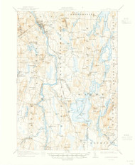 Livermore, Maine 1912 (1947) USGS Old Topo Map Reprint 15x15 ME Quad 460572