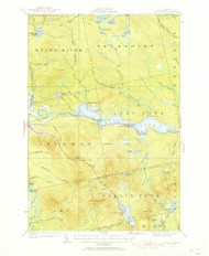 Long Pond, Maine 1922 (1955) USGS Old Topo Map Reprint 15x15 ME Quad 460580