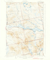 Long Pond, Maine 1924 (1944) USGS Old Topo Map Reprint 15x15 ME Quad 460578