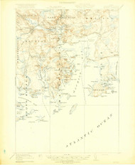 Machias, Maine 1918 (1918) USGS Old Topo Map Reprint 15x15 ME Quad 460586