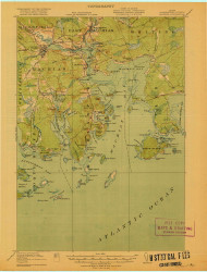Machias, Maine 1918 (1918) USGS Old Topo Map Reprint 15x15 ME Quad 807560