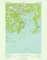 Machias, Maine 1941 (1961) USGS Old Topo Map Reprint 15x15 ME Quad 306649