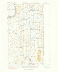 Mars Hill, Maine 1940 (1951) USGS Old Topo Map Reprint 15x15 ME Quad 460593