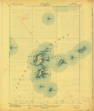 Matinicus, Maine 1906 (1927) USGS Old Topo Map Reprint 15x15 ME Quad 807562