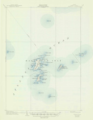 Matinicus, Maine 1906 (1947) USGS Old Topo Map Reprint 15x15 ME Quad 306654