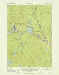 Millinocket, Maine 1951 (1953) USGS Old Topo Map Reprint 15x15 ME Quad 306661