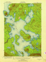 Moosehead Lake, Maine 1920 (1955) USGS Old Topo Map Reprint 15x15 ME Quad 807570