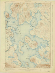 Moosehead Lake, Maine 1922 (1930) USGS Old Topo Map Reprint 15x15 ME Quad 306668