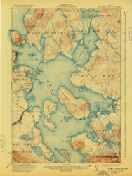 Moosehead Lake, Maine 1922 (1930) USGS Old Topo Map Reprint 15x15 ME Quad 807571