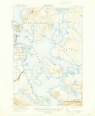 Moosehead Lake, Maine 1922 (1944) USGS Old Topo Map Reprint 15x15 ME Quad 460623