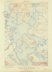 Moosehead Lake, Maine 1922 (1950) USGS Old Topo Map Reprint 15x15 ME Quad 306669