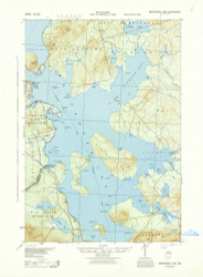 Moosehead Lake, Maine 1944 (1944) USGS Old Topo Map Reprint 15x15 ME Quad 460624