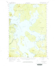 Moosehead Lake, Maine 1957 (1984) USGS Old Topo Map Reprint 15x15 ME Quad 461060