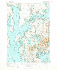 Mount Desert, Maine 1956 (1960) USGS Old Topo Map Reprint 15x15 ME Quad 460640