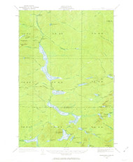 Musquacook Lakes, Maine 1932 (1963) USGS Old Topo Map Reprint 15x15 ME Quad 460648