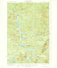 Musquacook Lakes, Maine 1935 (1935) USGS Old Topo Map Reprint 15x15 ME Quad 460645