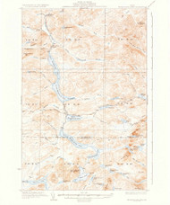 Musquacook Lakes, Maine 1935 (1935) USGS Old Topo Map Reprint 15x15 ME Quad 460646