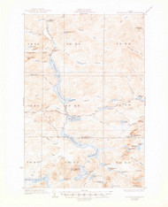 Musquacook Lakes, Maine 1935 (1947) USGS Old Topo Map Reprint 15x15 ME Quad 460647