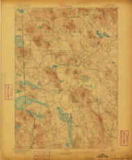 Newfield, Maine 1893 (1893) USGS Old Topo Map Reprint 15x15 ME Quad 807585