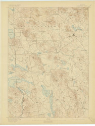 Newfield, Maine 1893 (1898) USGS Old Topo Map Reprint 15x15 ME Quad 306677