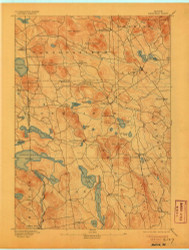 Newfield, Maine 1893 (1906) USGS Old Topo Map Reprint 15x15 ME Quad 807583