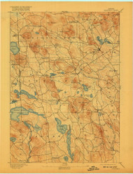Newfield, Maine 1893 (1917) USGS Old Topo Map Reprint 15x15 ME Quad 807582