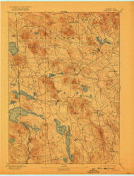 Newfield, Maine 1893 (1922) USGS Old Topo Map Reprint 15x15 ME Quad 807581
