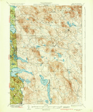 Newfield, Maine 1937 (1937) USGS Old Topo Map Reprint 15x15 ME Quad 460652