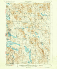 Newfield, Maine 1937 (1937) USGS Old Topo Map Reprint 15x15 ME Quad 460653