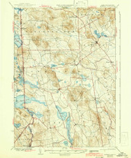 Newfield, Maine 1937 (1942) USGS Old Topo Map Reprint 15x15 ME Quad 460654