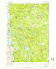Newfield, Maine 1942 (1959) USGS Old Topo Map Reprint 15x15 ME Quad 460657