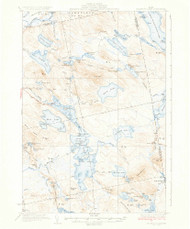 Nicatous Lake, Maine 1934 (1934) USGS Old Topo Map Reprint 15x15 ME Quad 460662